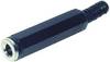 TRU COMPONENTS 1559791 6.35 mm audio jack Connector, straight Number of pins: 2 Mono Black 1 pc(s)