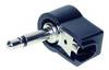 TRU COMPONENTS 1559796 3.5 mm audio jack Plug, right angle Number of pins: 2 Mono Black 1 pc(s)