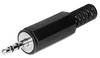 TRU COMPONENTS 1559800 2.5 mm audio jack Plug, straight Number of pins: 3 Stereo Black 1 pc(s)