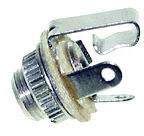 TRU COMPONENTS 1559801 3.5 mm audio jack Socket, built-in Number of pins: 2 Mono Silver 1 pc(s)