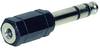 TRU COMPONENTS Jack adapter Jack plug 6.35 mm - Jack socket 3.5 mm Stereo Number of pins:3 1 pc(s)
