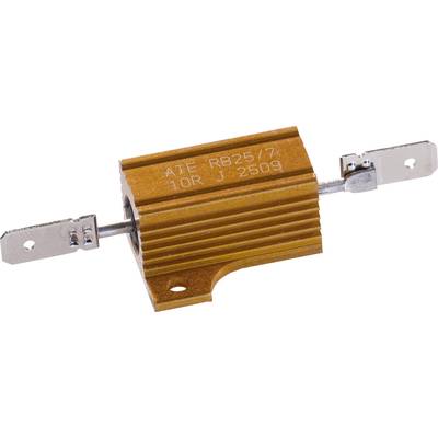 ATE Electronics RB25/7-10R-J High power resistor 10 Ω Connector clips rectangular 25 W 5 % 1 pc(s) 
