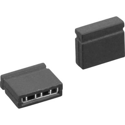 Two black plastic elements in rectangular form that serve as protective caps for USB ports or similar connectors.