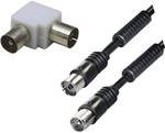 Coaxial connection cable set