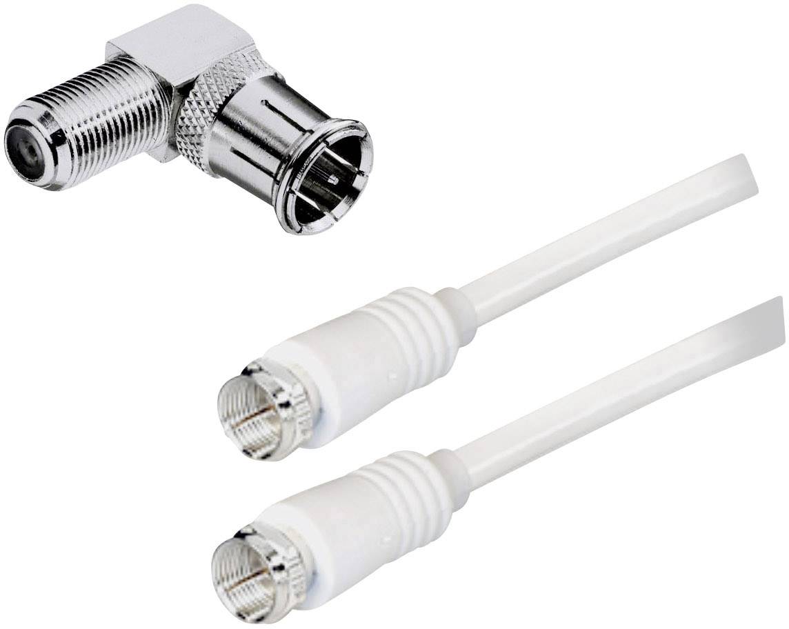 BKL Electronic Antennas, SAT Cable [1x F plug - 1x F plug] 2.50 m 85 dB double shielding White