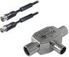 BKL Electronic Antennas, SAT Cable [1x Belling-Lee/IEC plug 75Ω - 1x Belling-Lee/IEC socket 75Ω] 2.00 m Black
