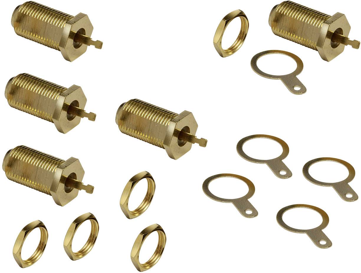 5 pc(s) 0403549 F mounting socket, gold-plated 5 pc(s)