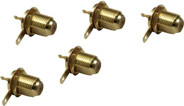 BKL Electronic 0403551 F socket Recess-mount, gold-plated Connections: F socket  5 pc(s)