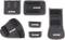 'Set of black and grey automotive accessory bags with EUFAB logo, various shapes, for organised storage in the vehicle.'