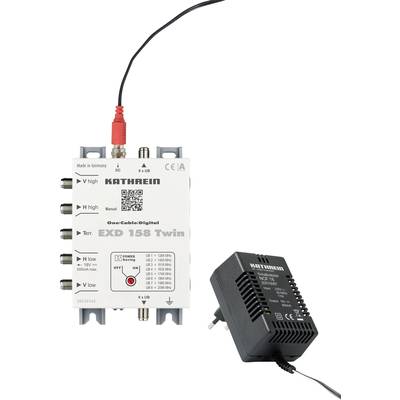 Kathrein EXD 158 Twin SAT unicable cascade multiswitch  Inputs (multiswitches): 5 (4 SAT/1 terrestrial) No. of participa