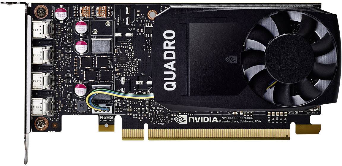 PNY Workstation GPU Nvidia Quadro P1000 4 GB GDDR5 RAM PCIe x16 Mini DisplayPort