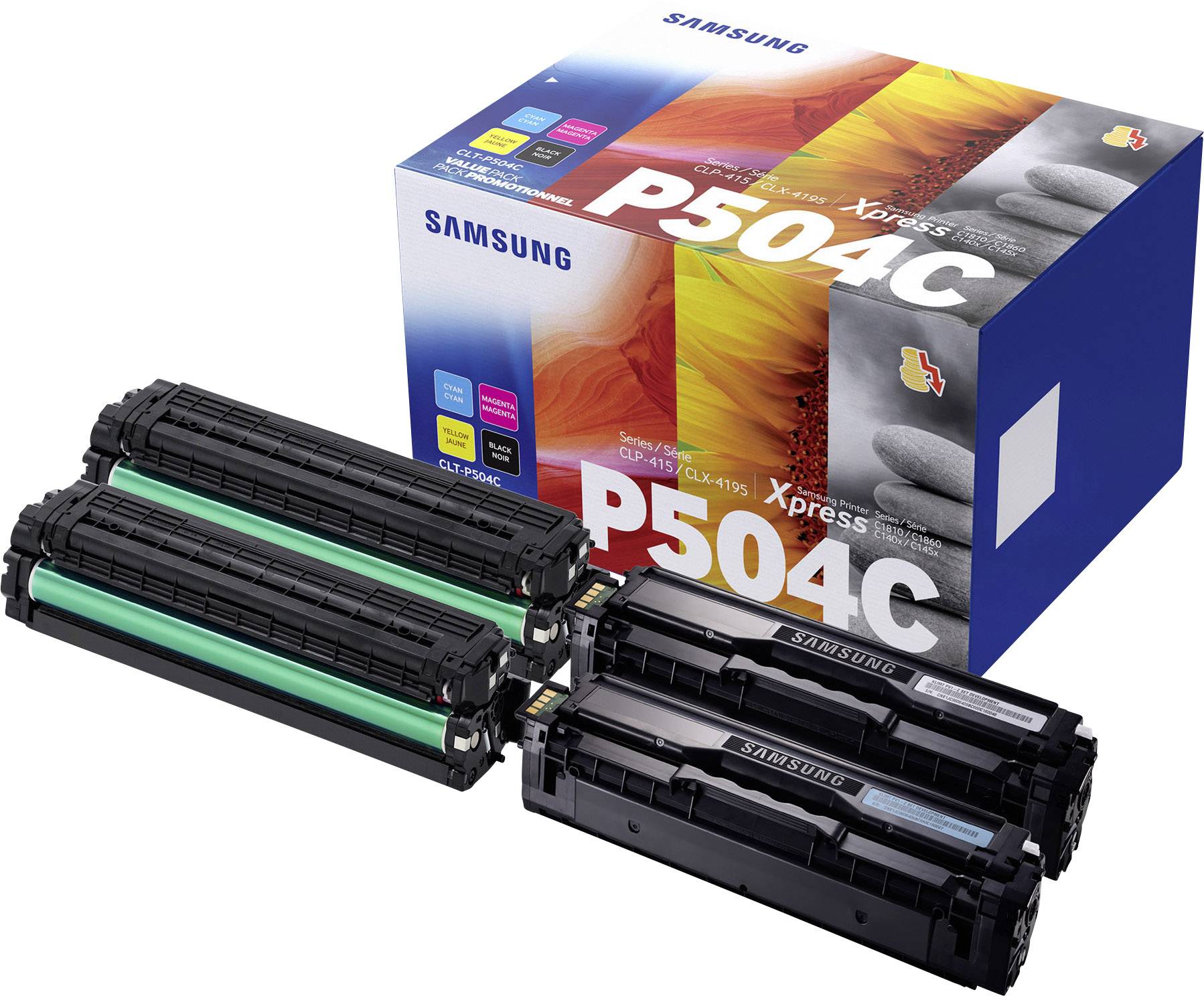 Samsung Toner cartridge combo pack CLT-P504C SU400A Original Black, Cyan, Magenta, Yellow 2500 Sides