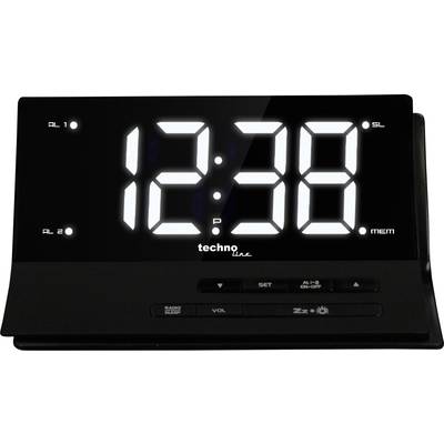 Image of Techno Line WT 482 Radio Alarm clock Black Alarm times 2 2 time settings
