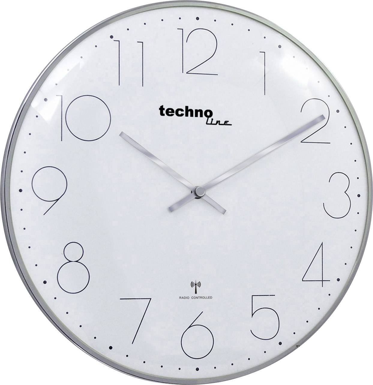 Techno Line WT 8235 chrom-optik Radio Wall clock 350 mm x 25 mm Chrome