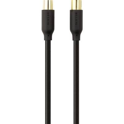 Image of Belkin Antennas, SAT Cable [1x Belling-Lee/IEC plug 75Ω - 1x Belling-Lee/IEC socket 75Ω] 2.00 m 78 dB gold plated connectors Black