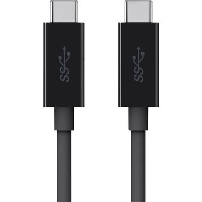 Belkin USB cable USB 3.2 1st Gen (USB 3.0 / USB 3.1 1st Gen) USB-C® plug, USB-C® plug 2.00 m Black  F2CU049bt2M-BLK