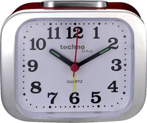 Techno Line  Model XL rot  Quartz  Alarm clock  Red  Alarm times 1    1 time setting