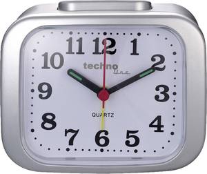 Techno Line  Model XL silber  Quartz  Alarm clock  Silver  Alarm times 1    1 time setting