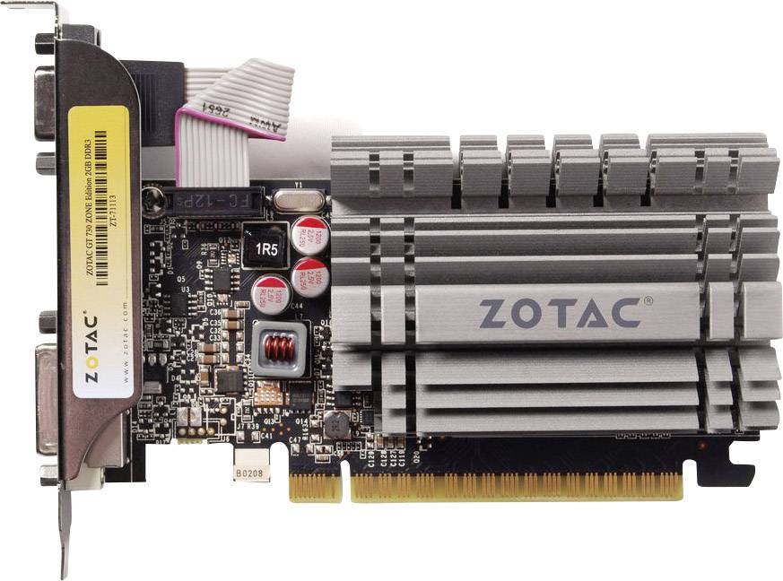 Zotac Graphics card Nvidia GeForce GT730 Zone Edition 2 GB GDDR3 RAM PCIe x16 HDMI™, DVI, VGA Passive cooling-1