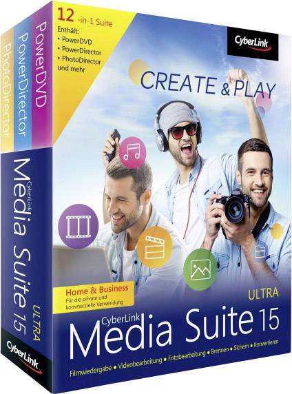 Cyberlink Media Suite 15 Ultra Home Business Full Version 1 Licence Windows Video Editor Conrad Com