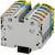A multi-coloured, modular electrical socket block with multiple connections, suitable for industrial applications and control panel construction.