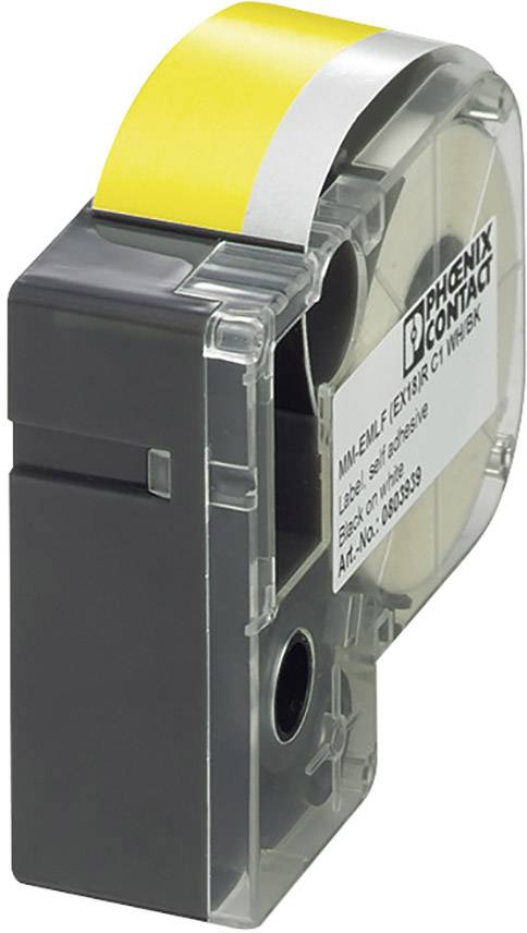 Phoenix Contact 803942 MM-EMLF (EX12)R C1 YE/BK Thermal transfer printer labels Fitting type: Adhesive Yellow, Black 1 pc(s)