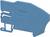 Blue end stop for DIN rail from Phoenix Contact, model AB-PTI 16.