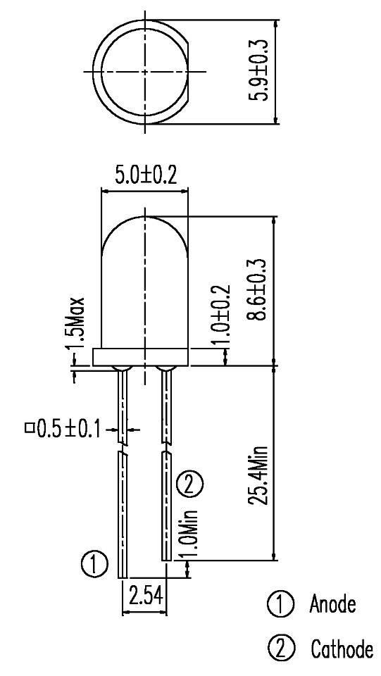 Everlight Opto IR 333 IR emitter 940 nm 20 ° 5 mm Radial lead