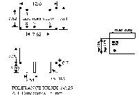 Circuit diagram with main components: two integrated circuits and connections. Shows current flow and pin configuration for electronic circuit.