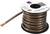 Copper-coloured speaker cable on a black reel. Label reads 'Powerhouse, Black, 50 m'. Ideal for audio equipment.