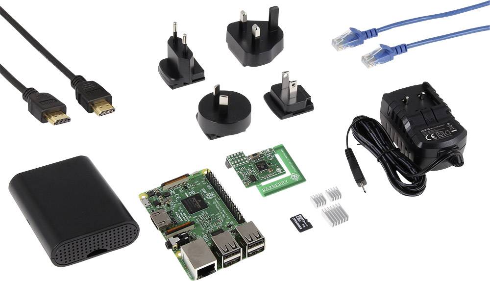 Z-Wave ME Home Automation Z-Wave2 Set Raspberry Pi® 3 B 1 GB 4 x 1.2 GHz Z-Wave2 card, Heatsink, PSU, HDMI cable, Housing, Noobs OS