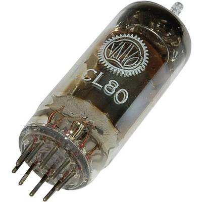 Electron tube of type CL80 with metal pins. Manufactured by Valvo.