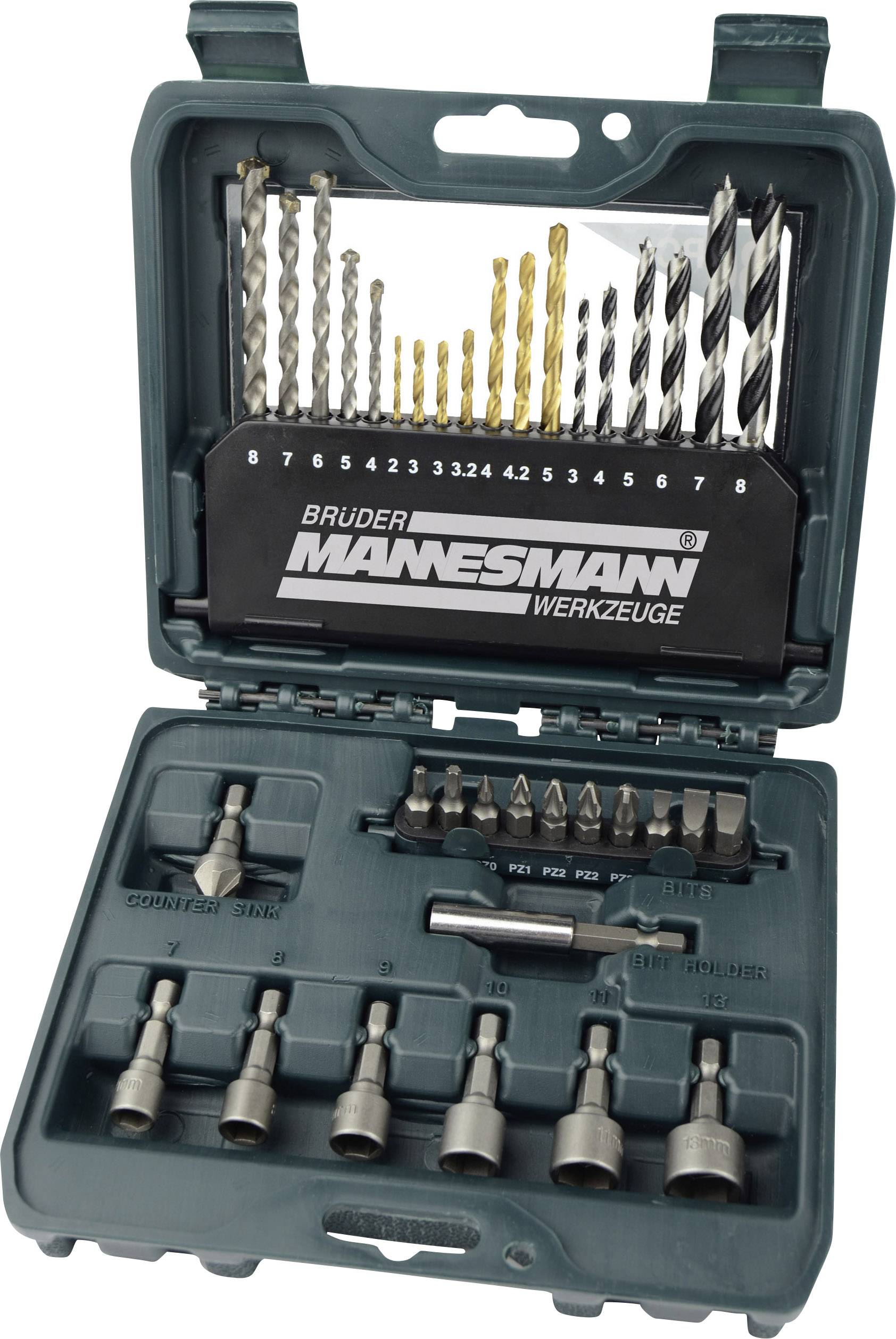 Brueder Mannesmann M54336 36-piece Universal drill bit set