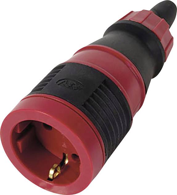 REV 0019211000 Safety mains socket Polycarbonate (PC), Rubber 250 V Red/black
