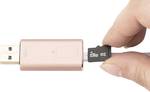 Ednet Smart memory, memory expansion with app for iPhone/iPad, microSD card slot up to 256 GB, rose gold