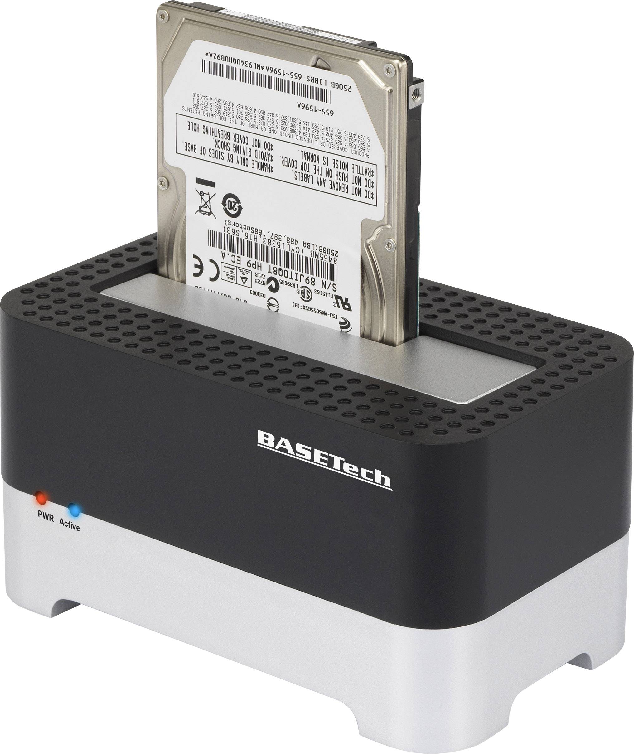 Basetech BT-DOCKING-01 USB A (USB 3.2 1st gen) SATA 1 port HDD docking station-4