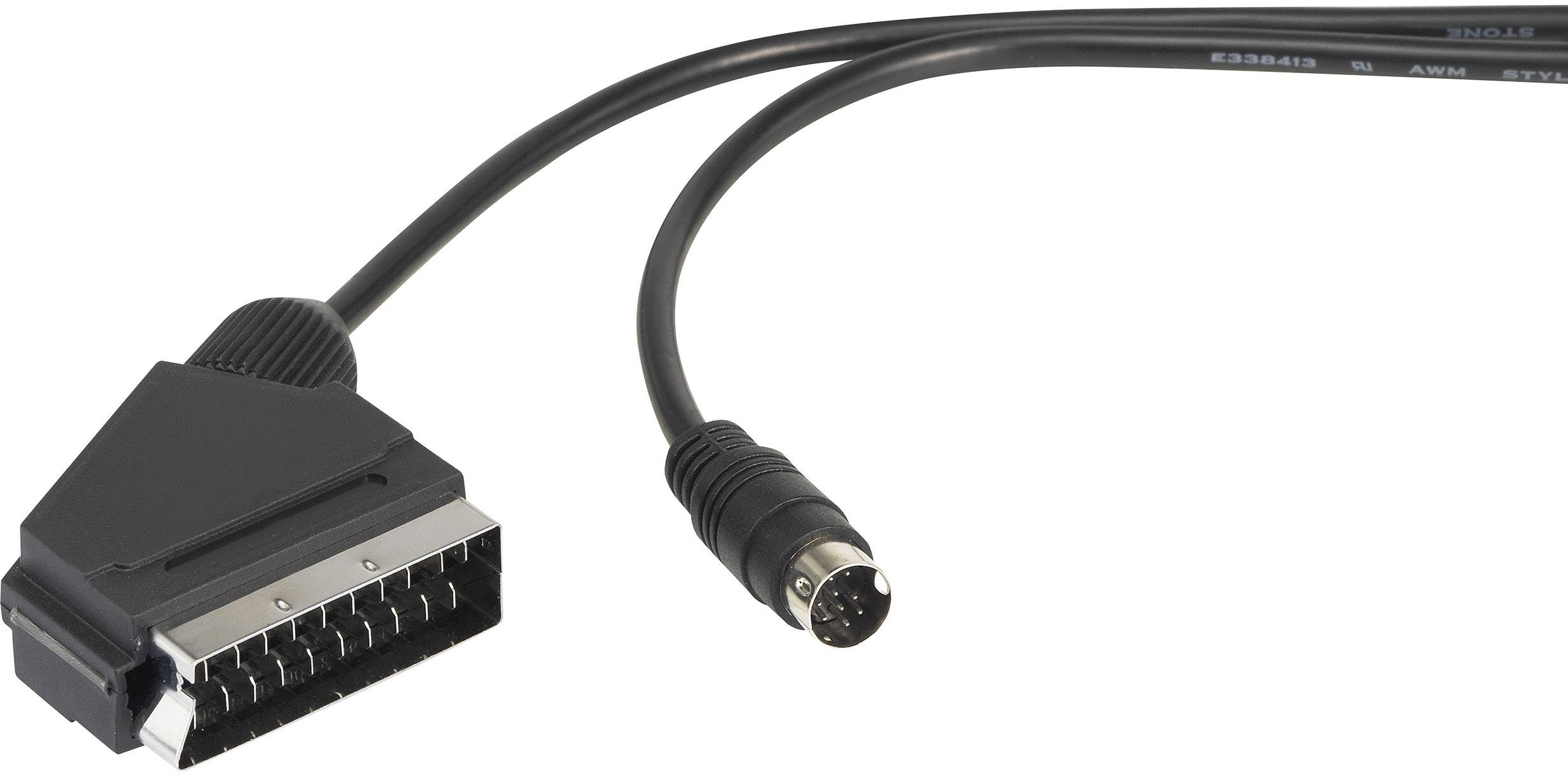 DIN connector / SCART AV Cable [1x Mini DIN plug - | Conrad.com