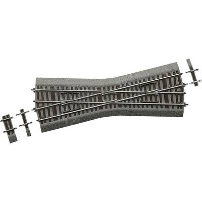 Point of a model railway track that branches in two directions. Suitable for scale-accurate recreations of railway routes.