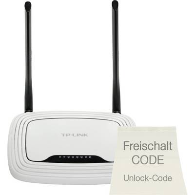 A white router with two aerials. On an enclosed slip of paper is written 'Activation Code', followed by a space for a code.