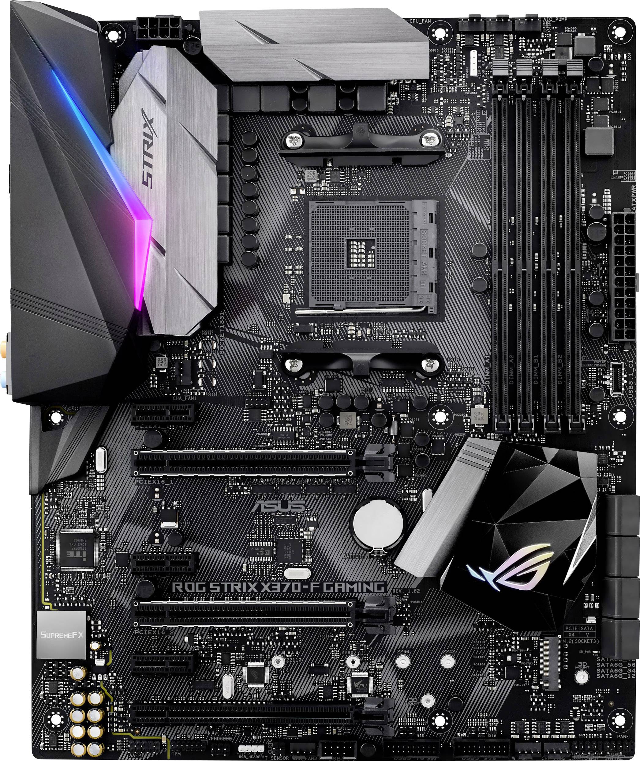 Asus ROG Strix X370F Gaming Motherboard PC base AMD AM4 Form factor