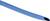 A blue, flexible plastic tube with a bevelled end, suitable for use as a catheter in medical applications.