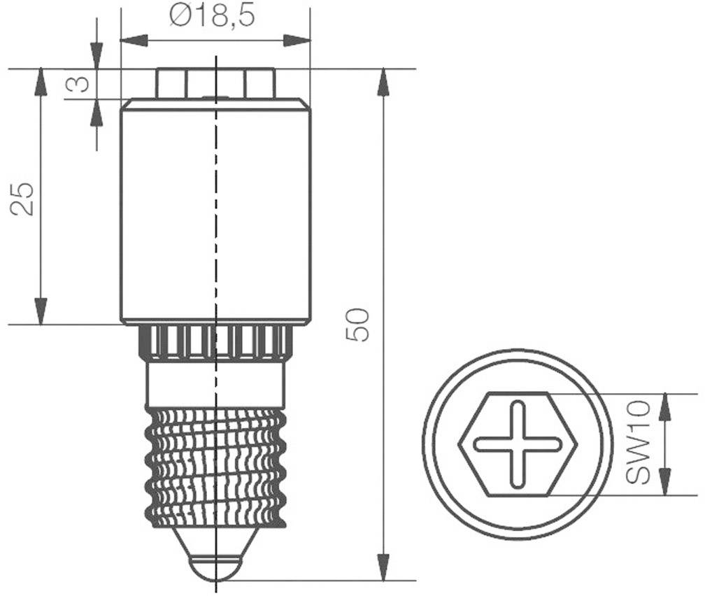 Signal Construct MBRE141608 LED indicator light Red E14 230 V DC, 230 V AC 1100 mlm-1