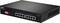 Black network switch with eight Ethernet ports and LED indicators on the front, suitable for home or office environments.