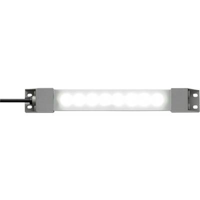 White LED light in a rectangular mounting bracket, positioned horizontally, with cable on the left. Suitable for industrial or technical applications.