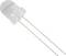 A transparent LED with two long connection wires, suitable for electronic circuits and experiments.