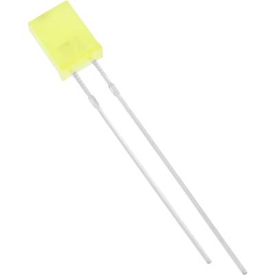 TRU COMPONENTS 1577441 LED wired  Yellow Rectangular 2 x 5 mm 75 mcd 120 ° 20 mA  