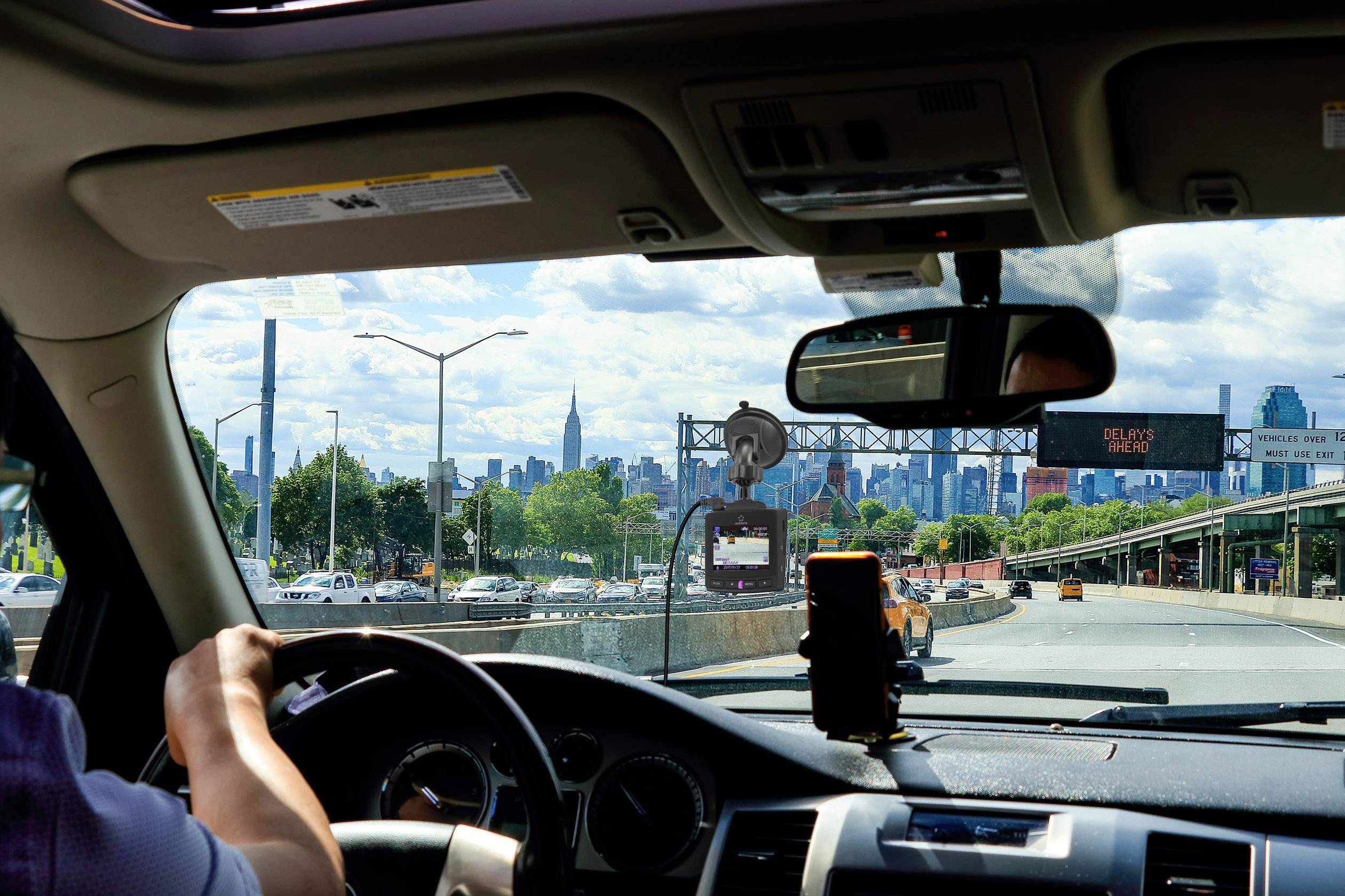 Renkforce RF-DC-1G Dashcam with GPS Horizontal viewing angle (max.)=152 ° 12 V, 5 V DC Display, Battery, Microphone-1