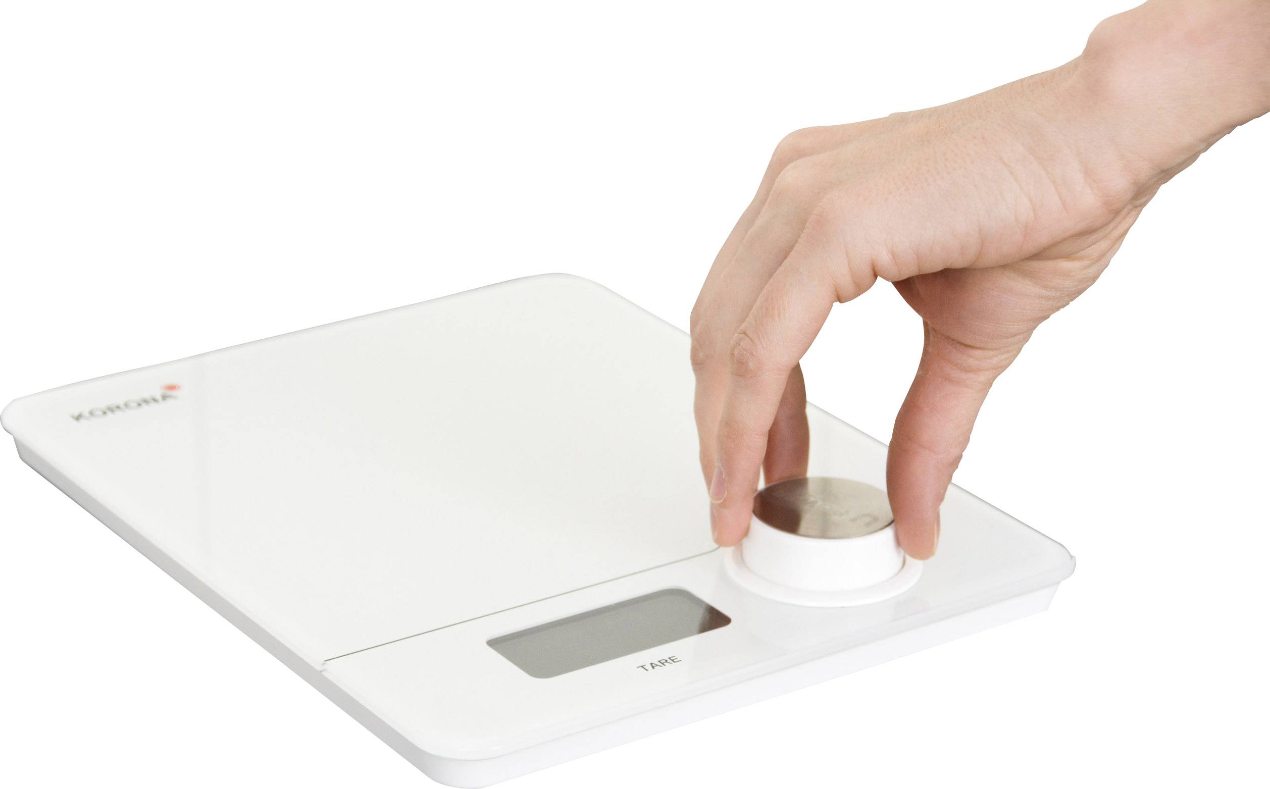 Korona Pia Kitchen scales Digital Weight range=5 kg White 230 x 190 x 20-1