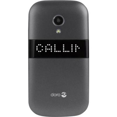 doro 6050 Big button flip top mobile phone Charging station, Panic button Graphite, White