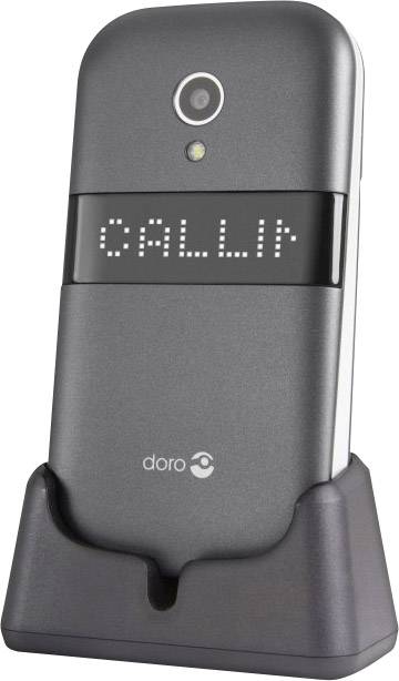 doro 6050 Big button flip top mobile phone Charging station, Panic button Graphite, White-4